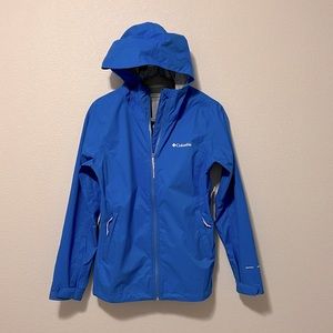 Columbia medium blue waterproof rain coat size medium
